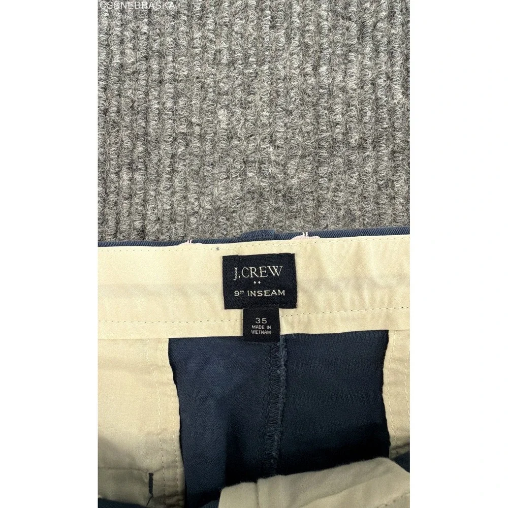 J.Crew Men's Navy Blue Flamingo Print Chino Shorts 9